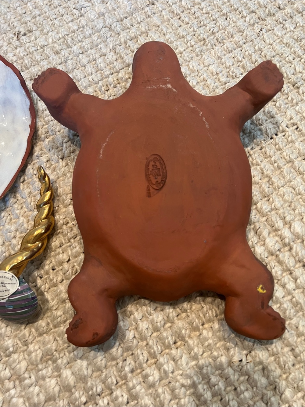 Mackenzie Childs turtle tureen with ladle - Picture 8 of 9